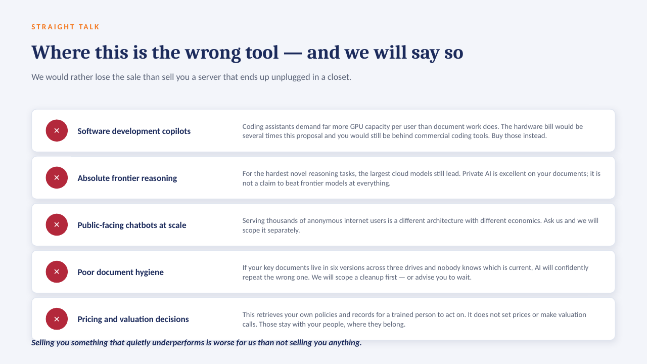 Private AI on your own server — slide 8 of 14